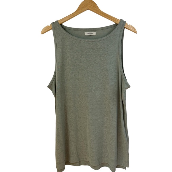 Madewell Tops - Madewell Modern Linen Tank Top, Olive Green, Large